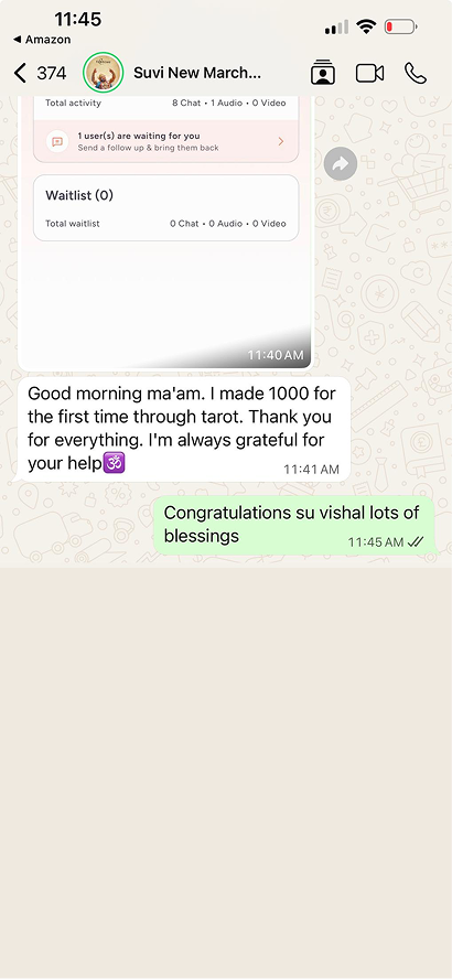 Client testimonial message 2